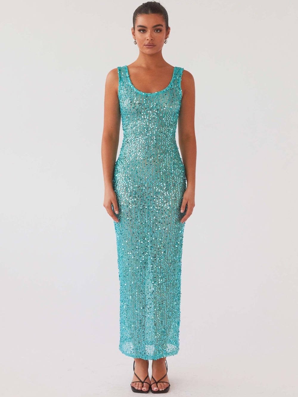 Peppermayo Aqua Sequin Dress